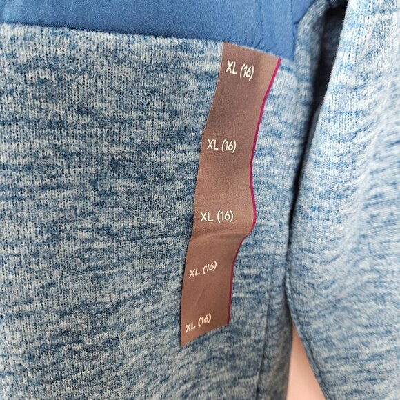 All In Motion Unisex XL -16 1/4 Zip Pullover Teal Heather Athletic Top Casual - Picture 10 of 10